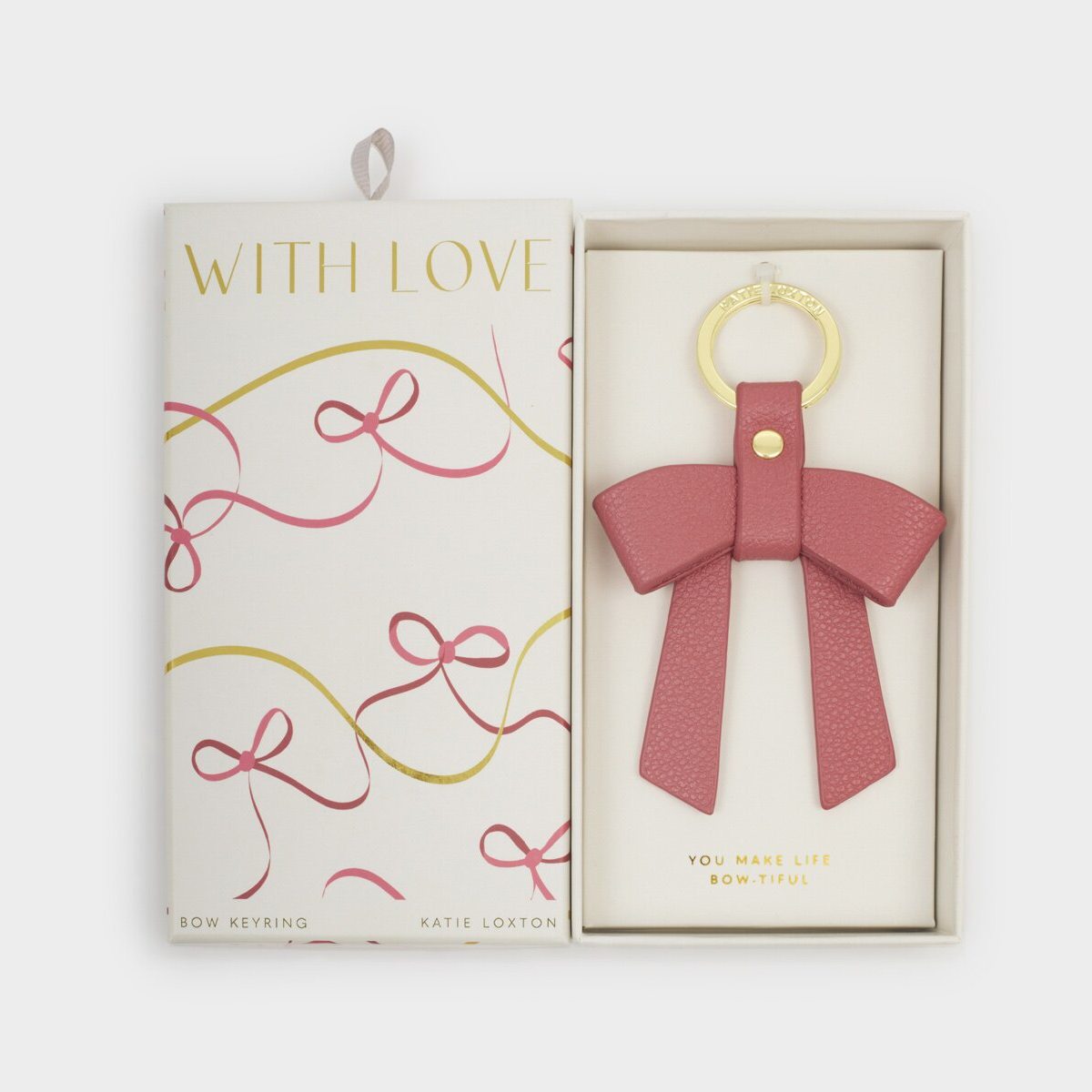 Boxed Bow Keyring - You Make My Life Bow-Tiful