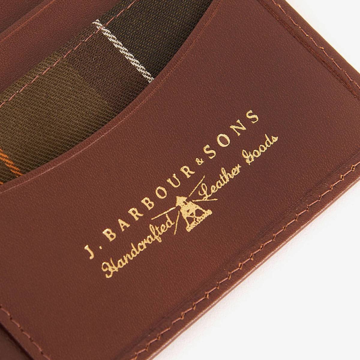 Colwell Leather Billfold Wallet Brown Classic Tartan