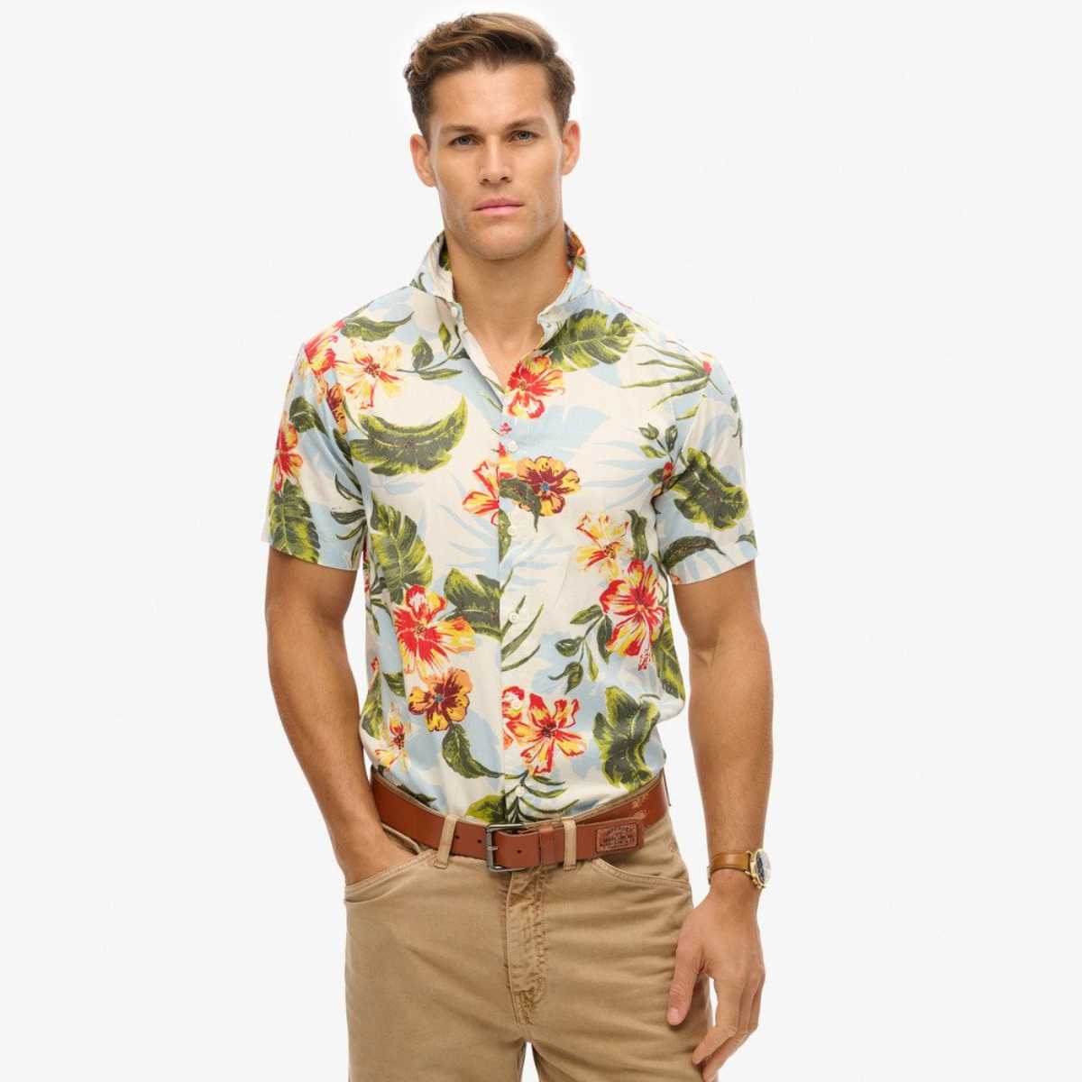 Hawaiian Printed Shirt - Aloha Shadow