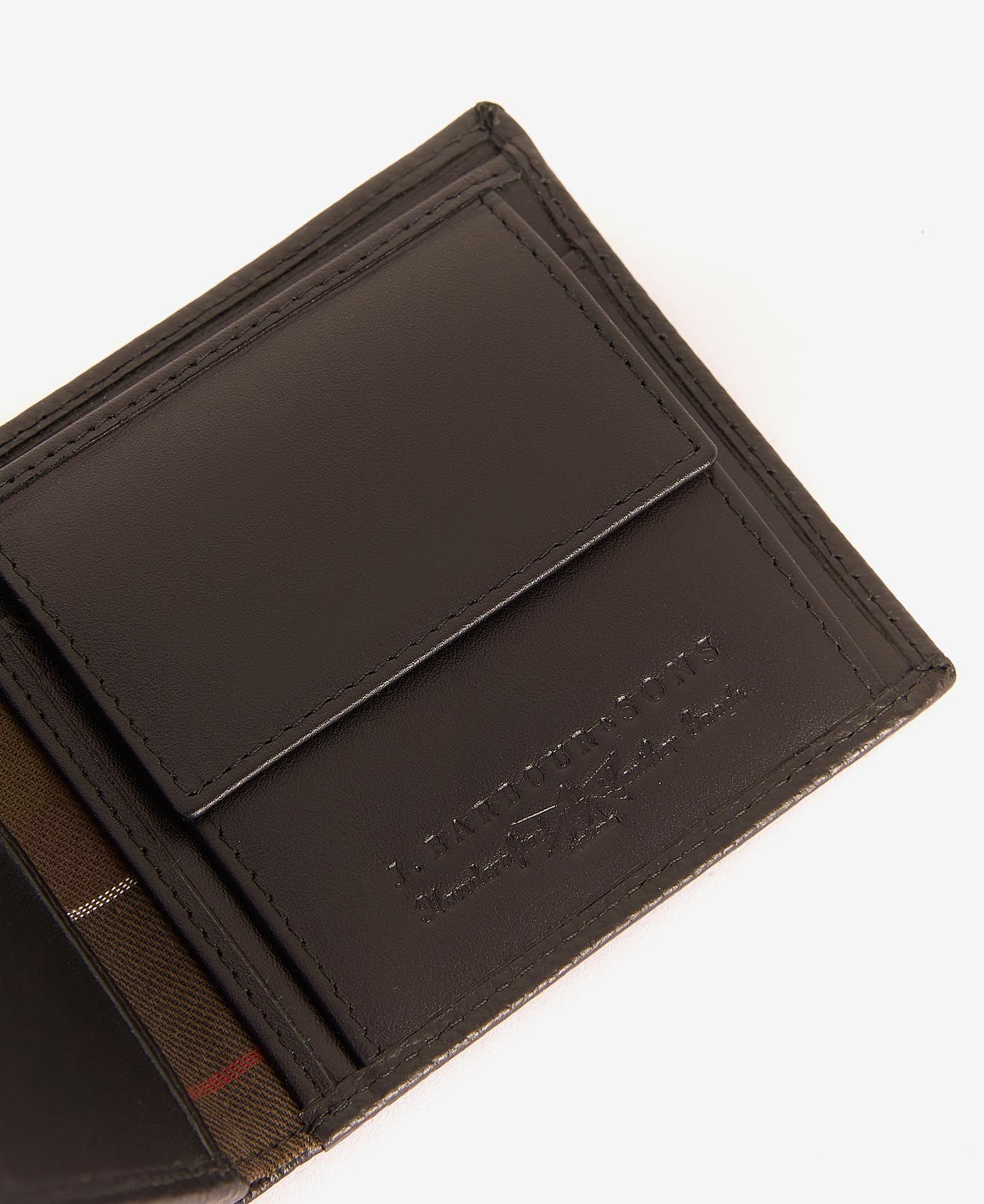 Debossed Logo Bifold Wallet Black