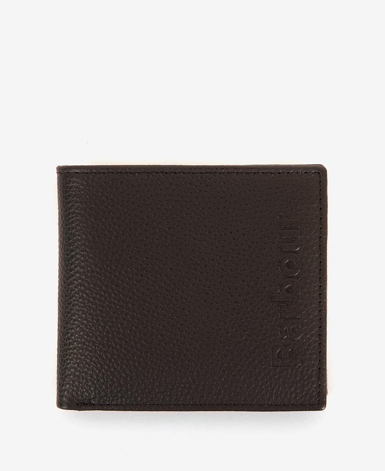 Debossed Logo Bifold Wallet Black