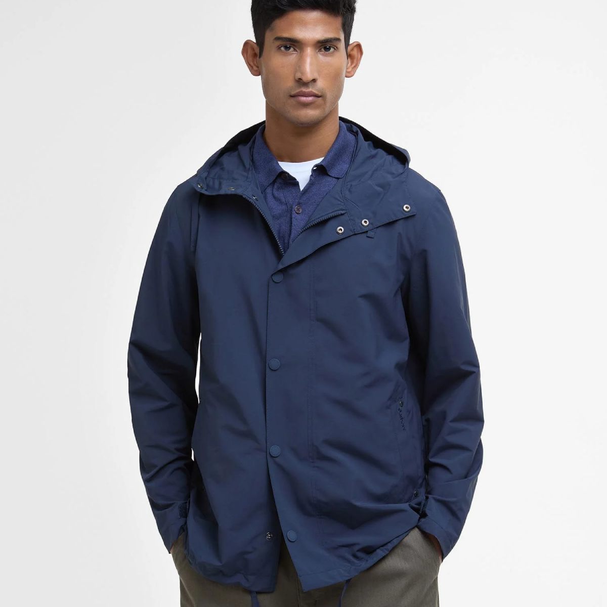 Quay Showerproof Jacket - Navy/Bleached Pine