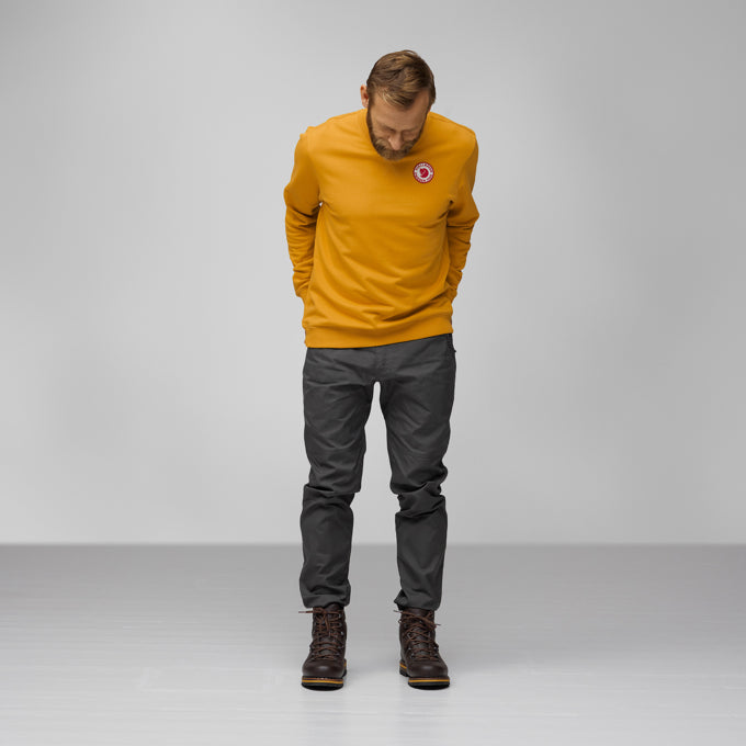 Regular Fit 1960 Logo Badge Sweater Mustard Yellow