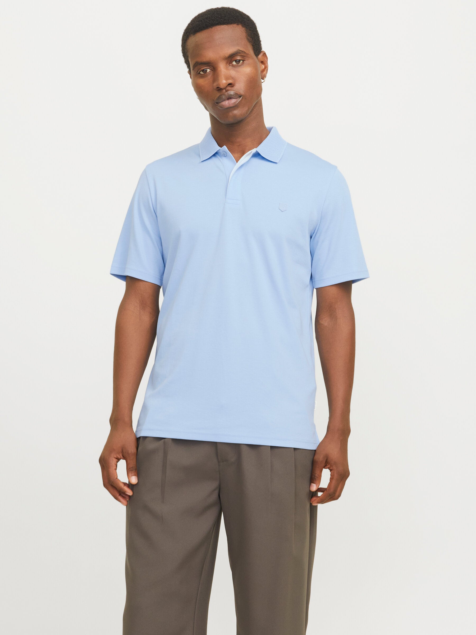 Jprccrodney Ss Polo Noos Chambray Blue