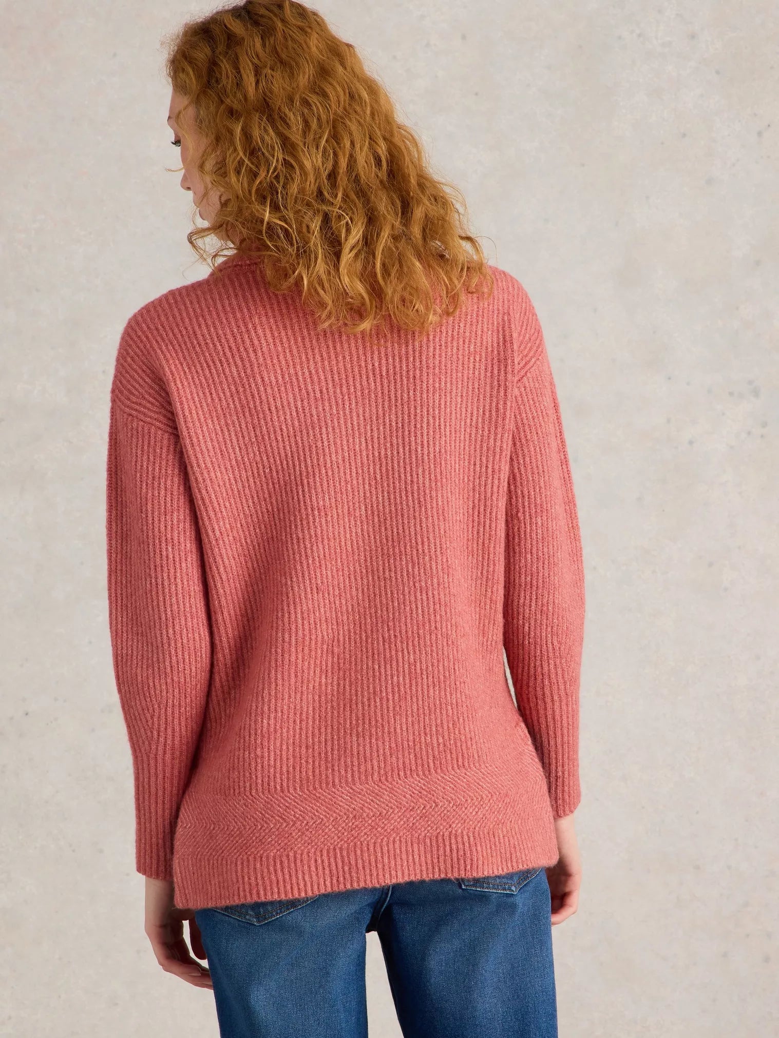 Lovely Rib Jumper Dusty Pink