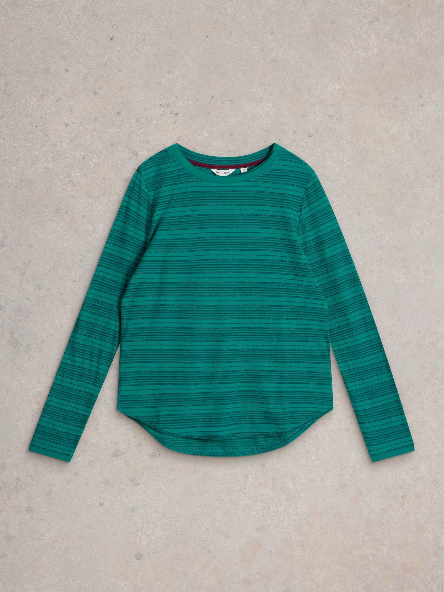 Clara Stich Long Sleeve Top Teal Multi