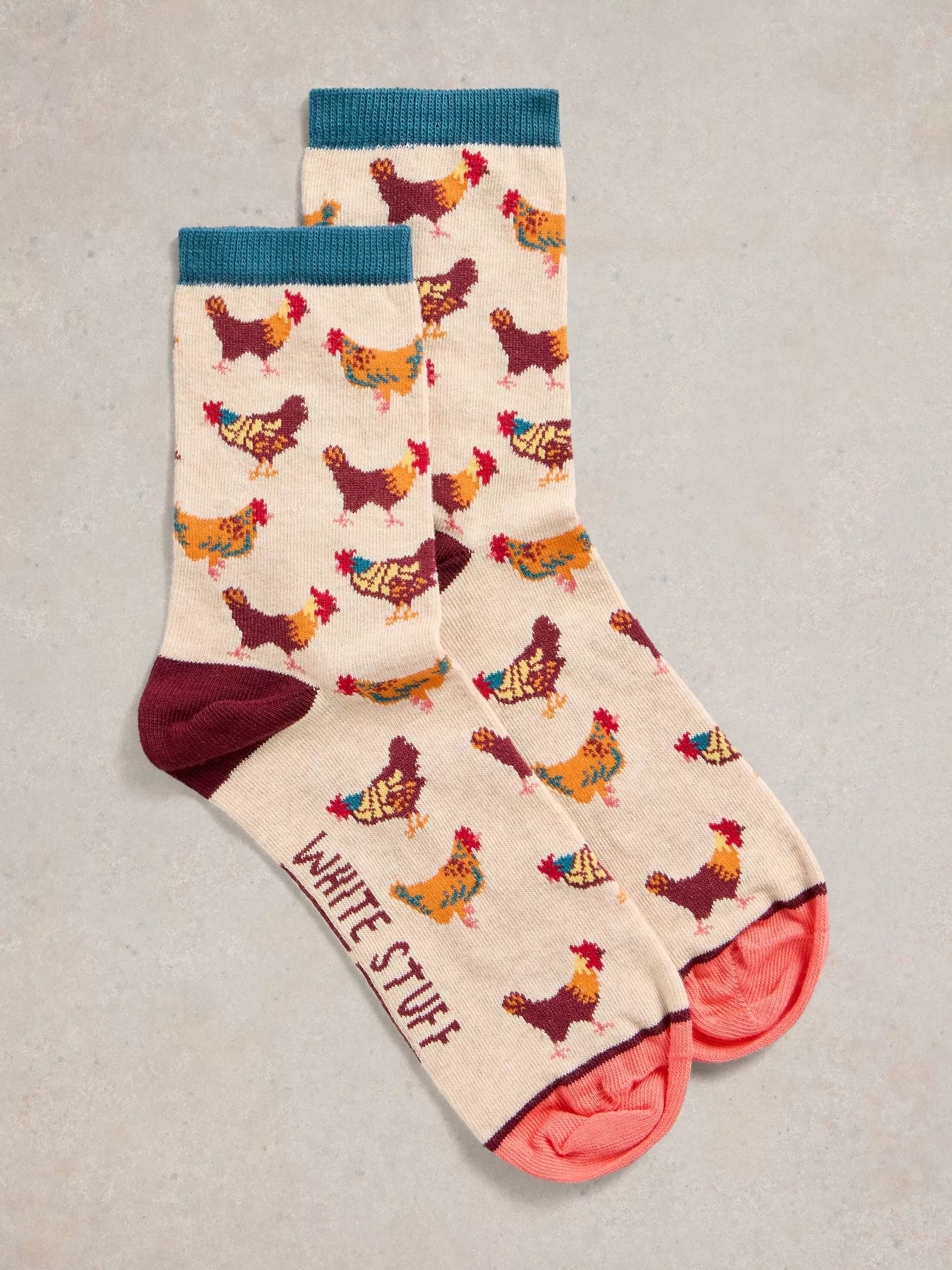 Canyon Bird Ankle Sock Natural Print