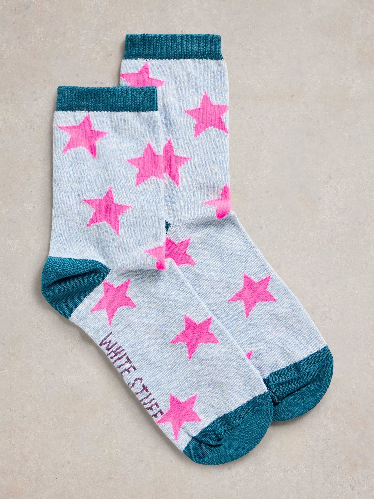 Star Ankle Sock Pink Multi