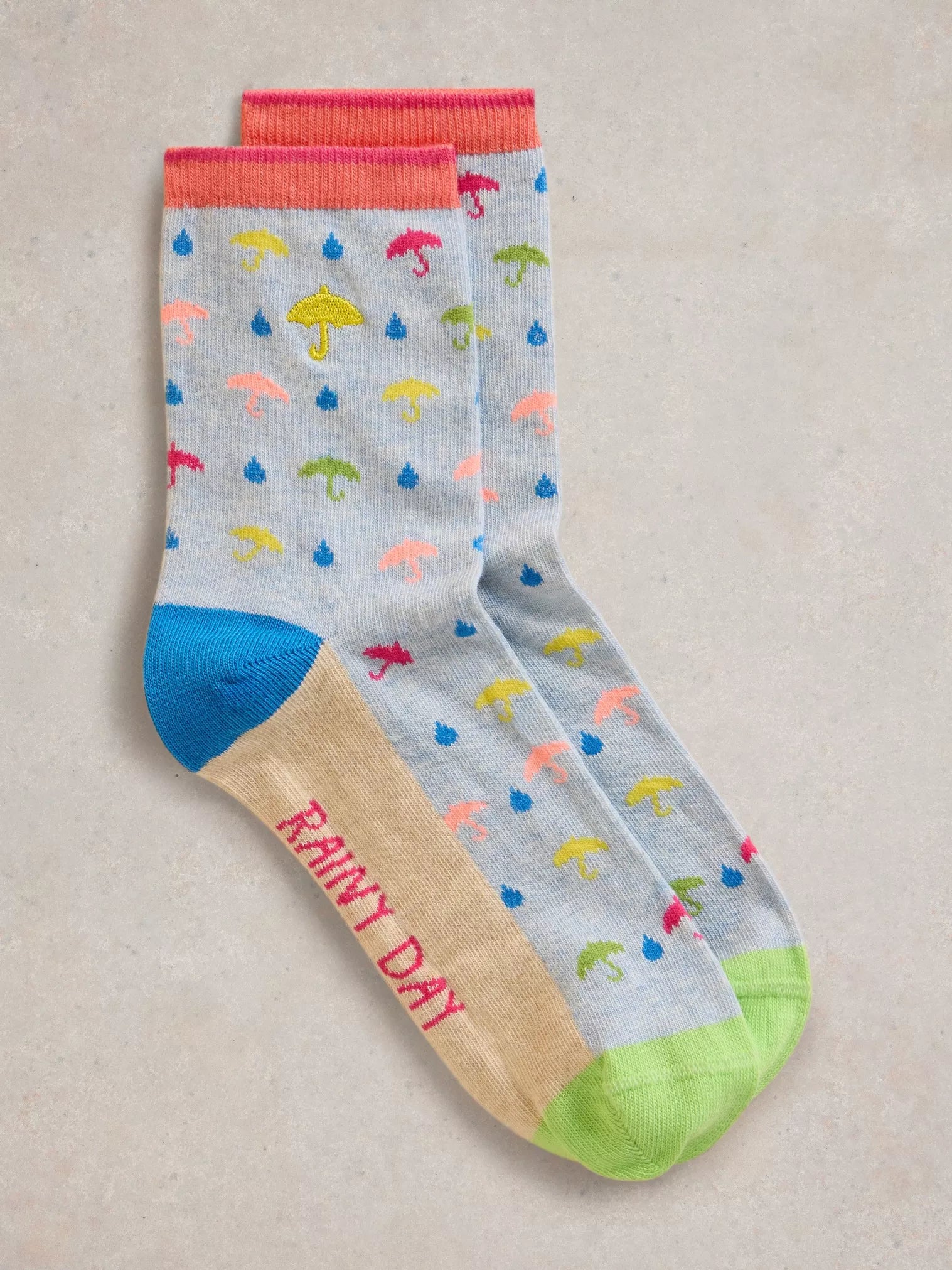 Rainy Day Ankle Sock Light Blue