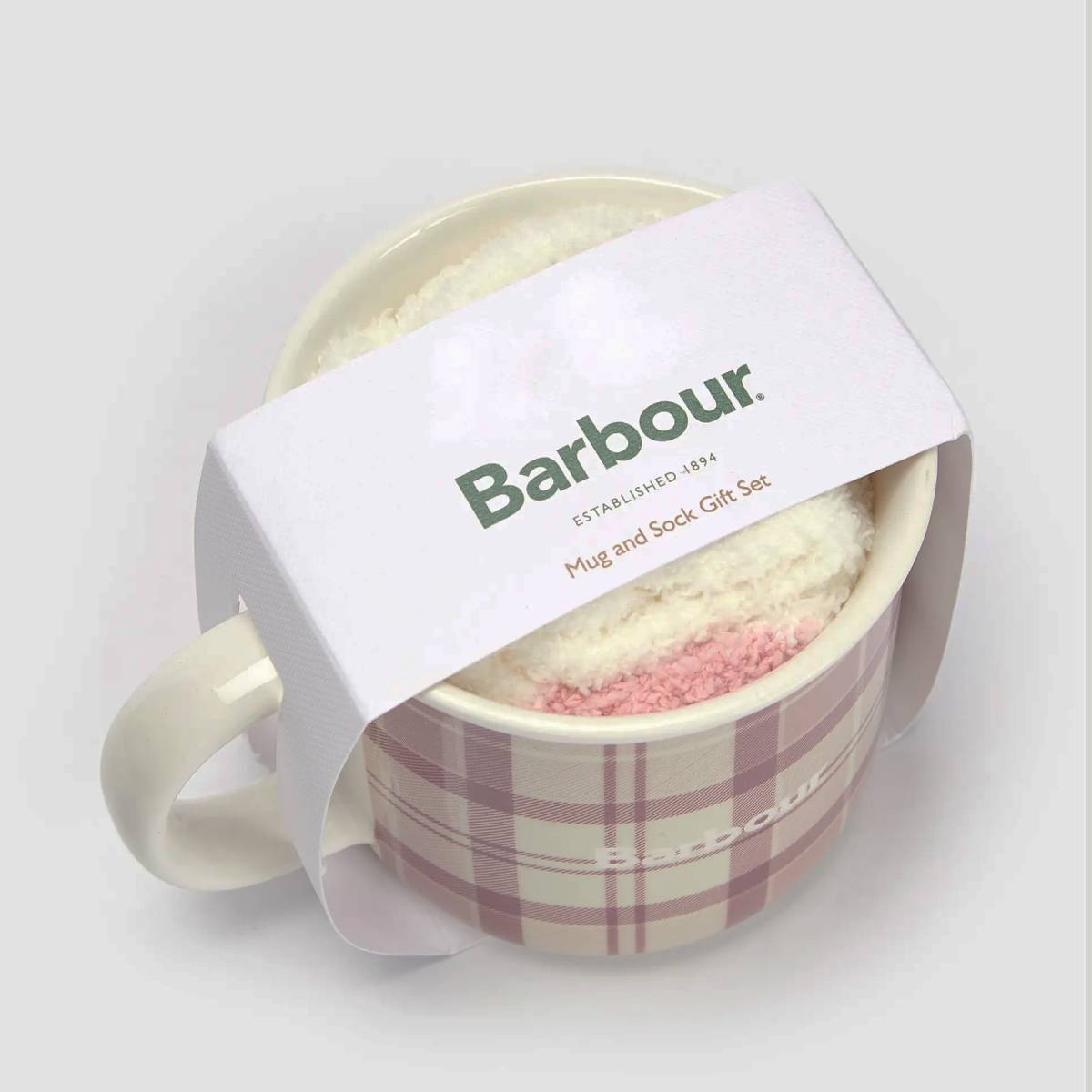 Barbour Mug and Sock Set in Dewberry
