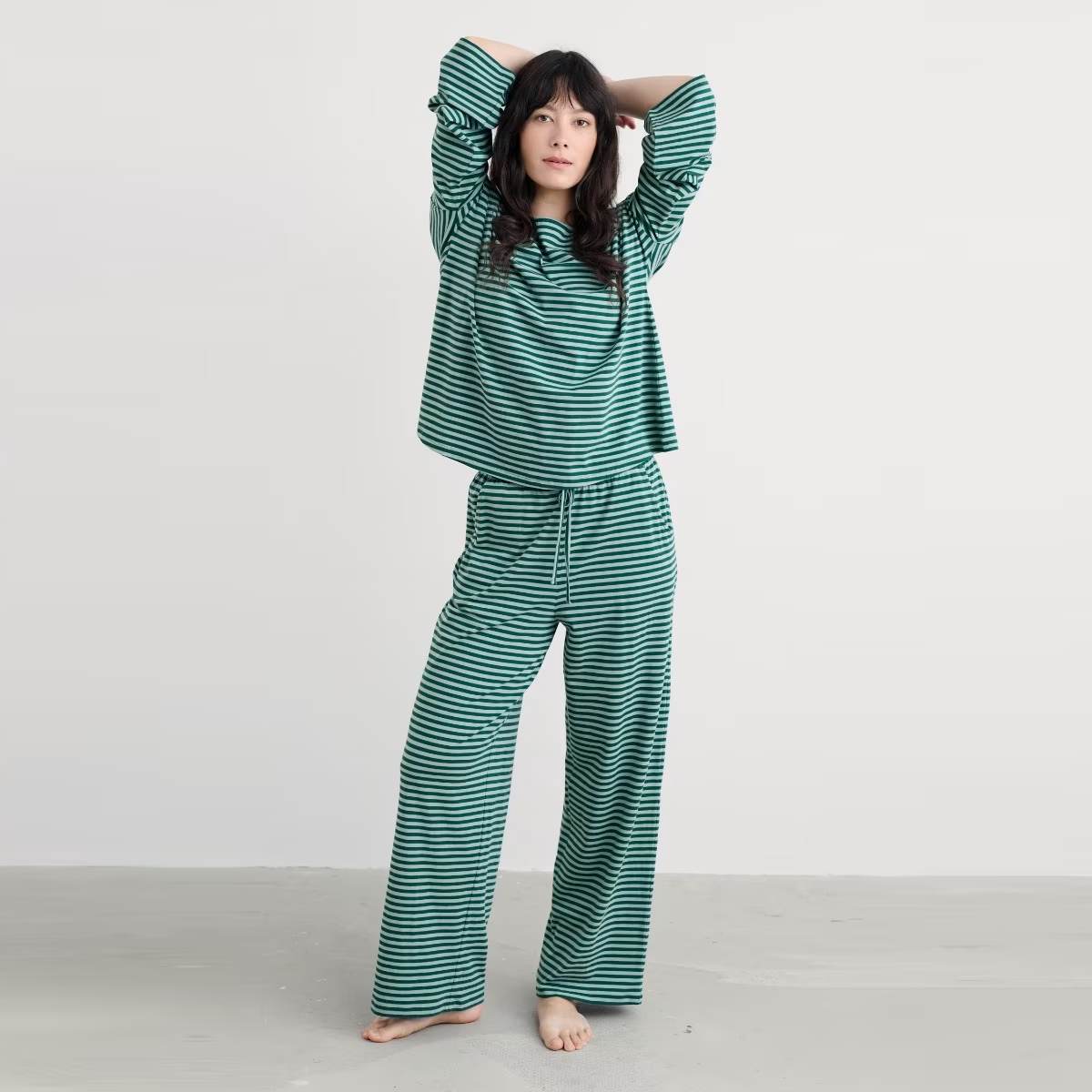 Dream Flared Sleeve Jersey Pyjamas - Sardine