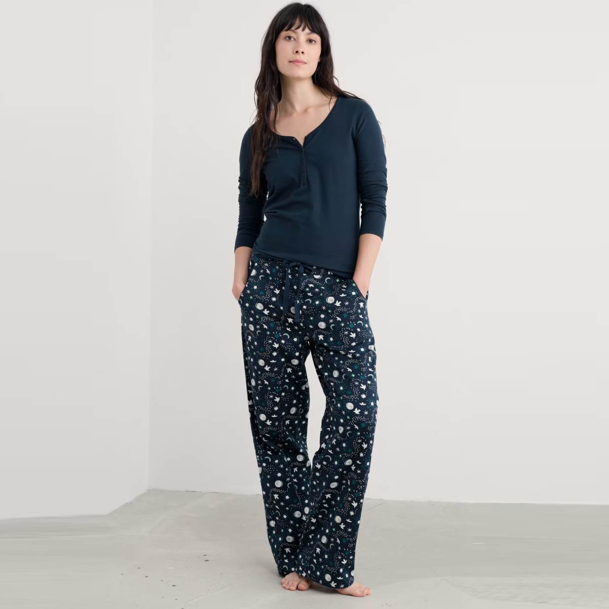 Evening Path Organic Cotton Pyjamas- Starry Night Maritime