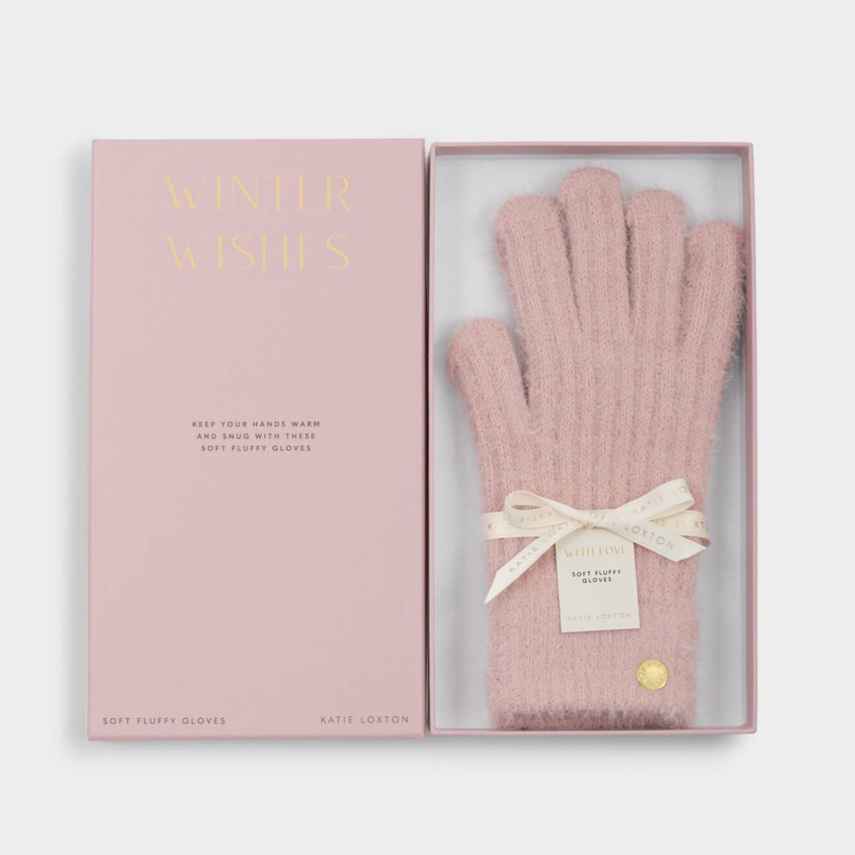 Gift Boxed Knitted Gloves - Pink
