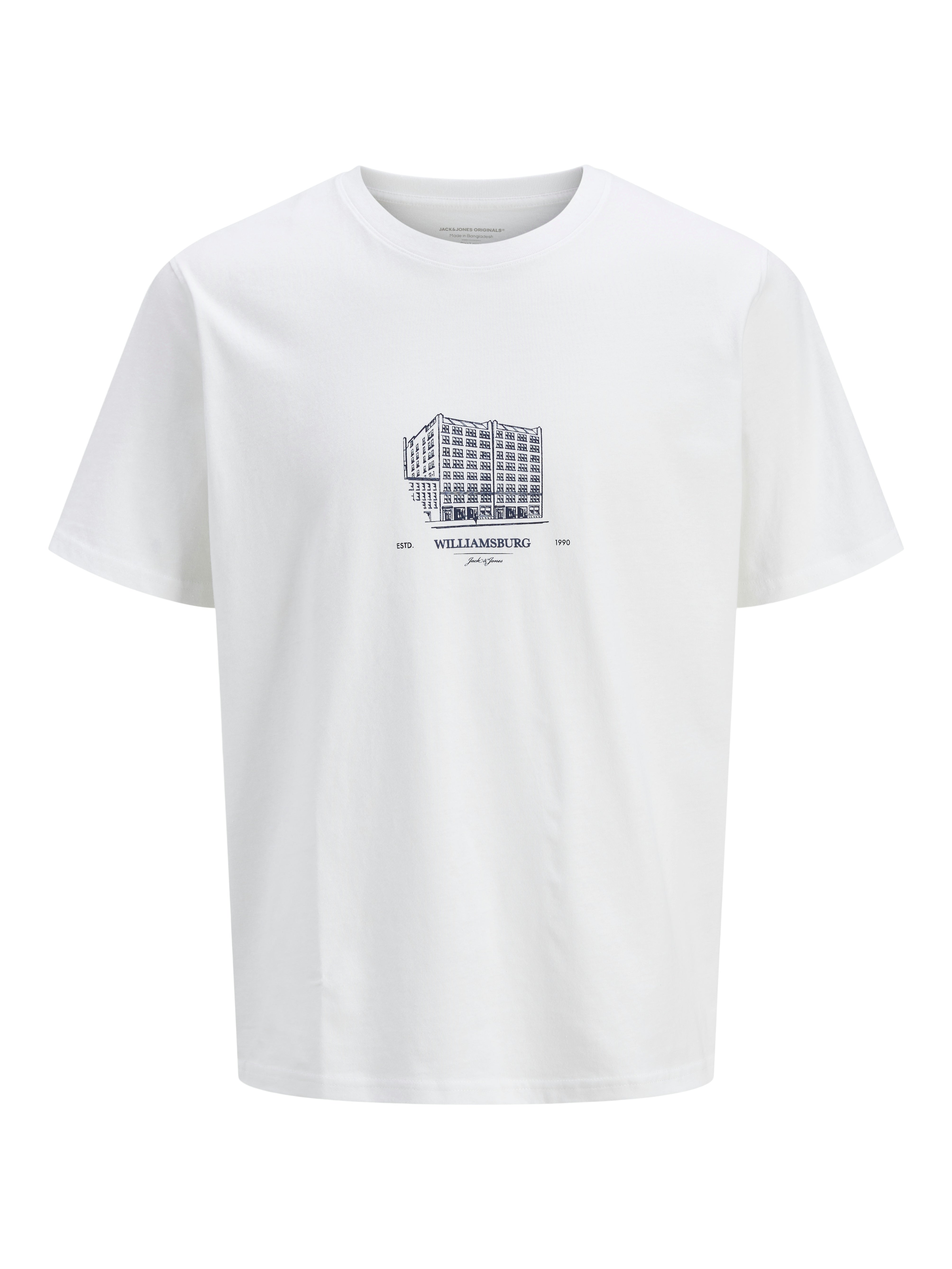 Jorboston Graphic Tee Crew Neck White