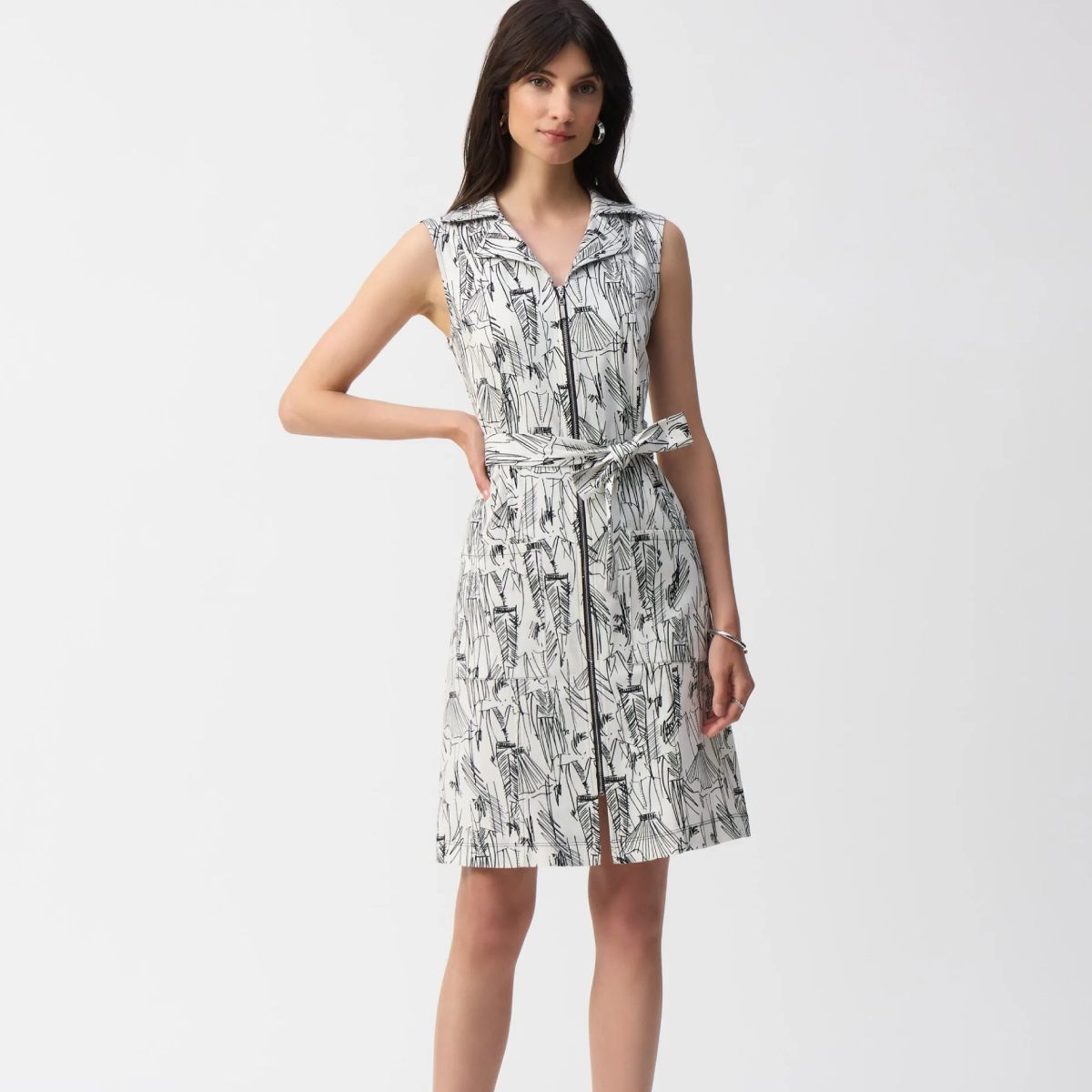 Millennium Conversational Print Sheath Dress - Vanilla/Black