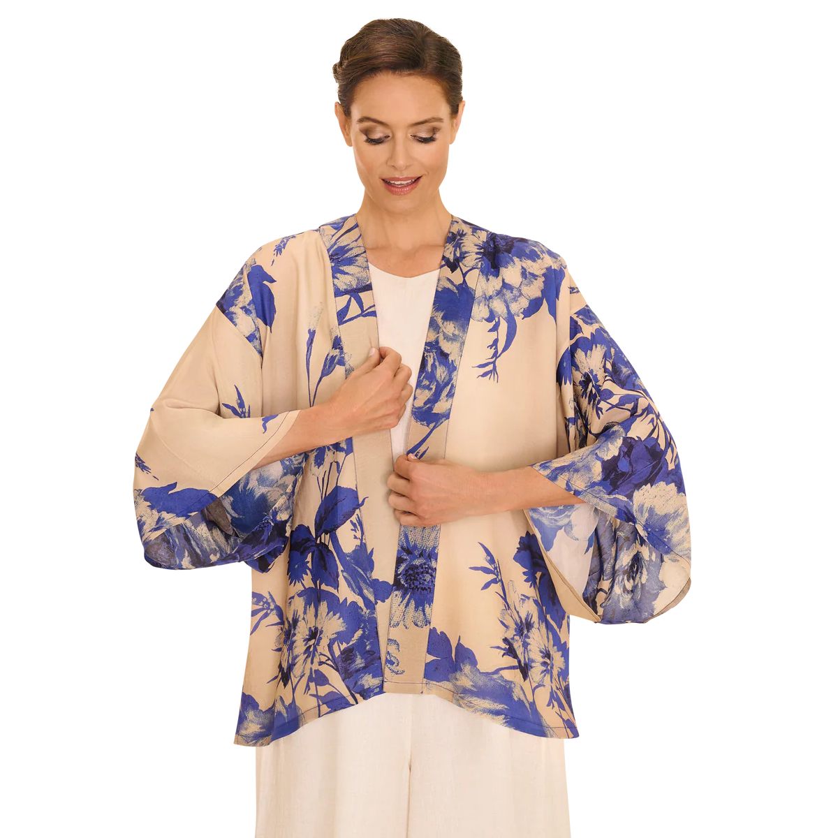 Kimono Jacket - China Blue Blooms