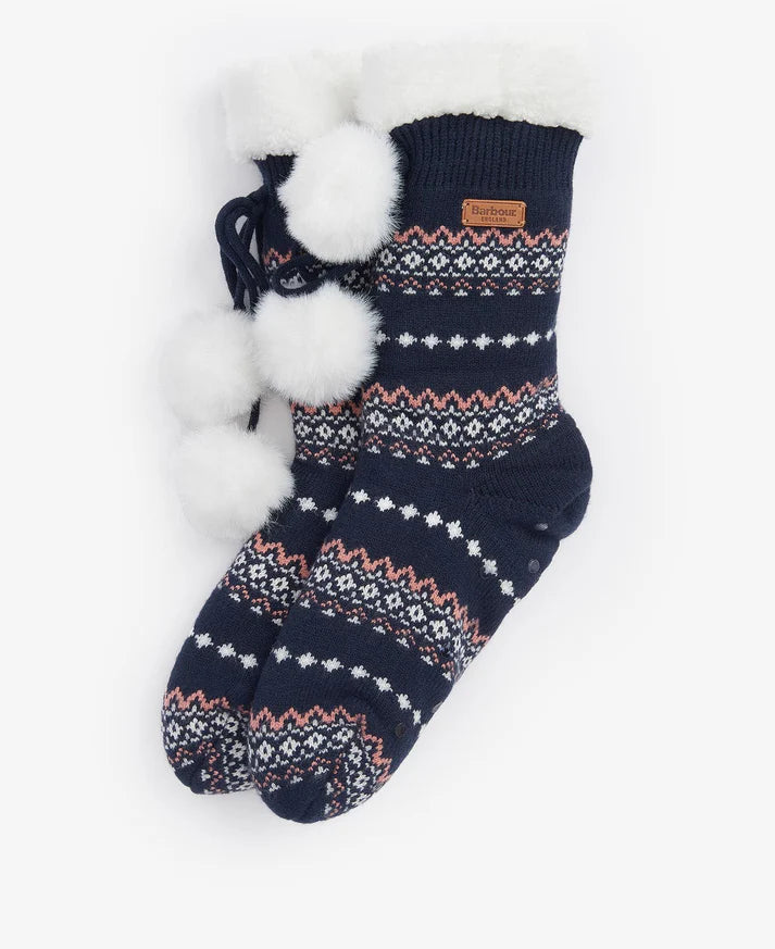 Fairisle Lounge Socks Navy