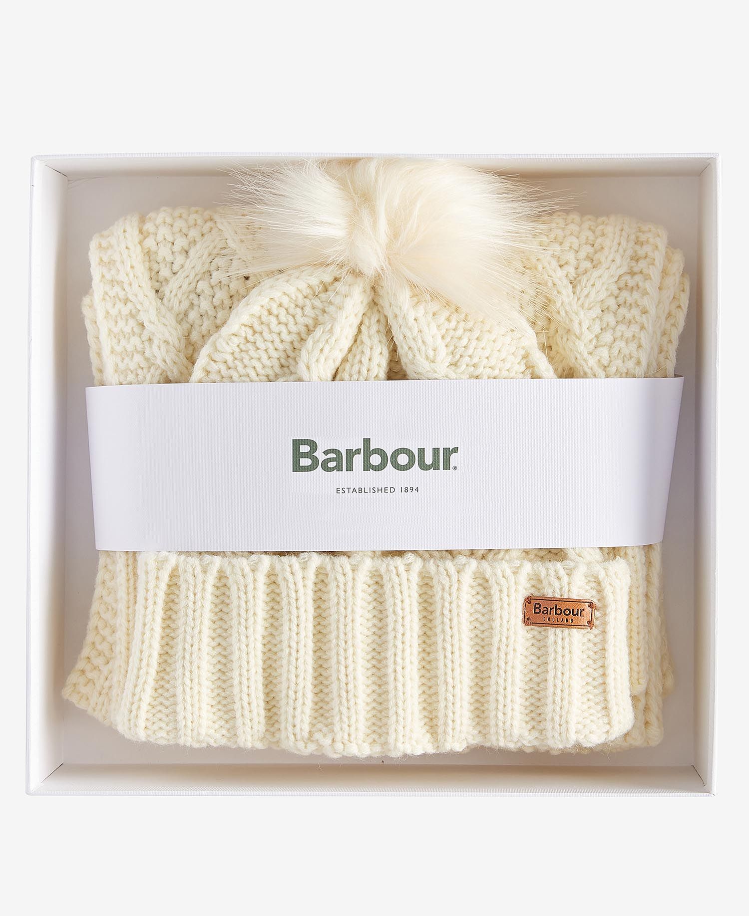 Ridley Beanie & Scarf Gift Set Cream