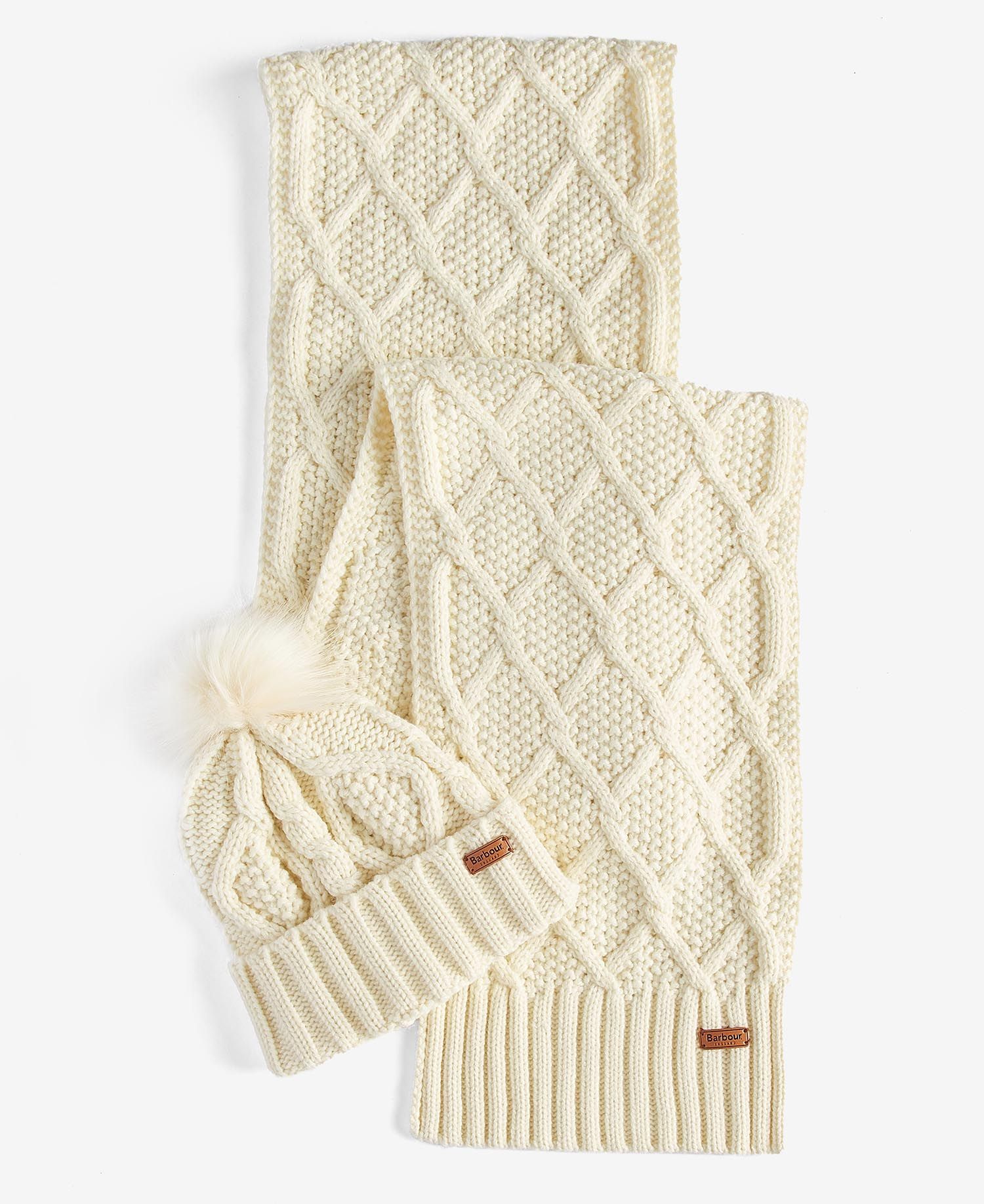 Ridley Beanie & Scarf Gift Set Cream