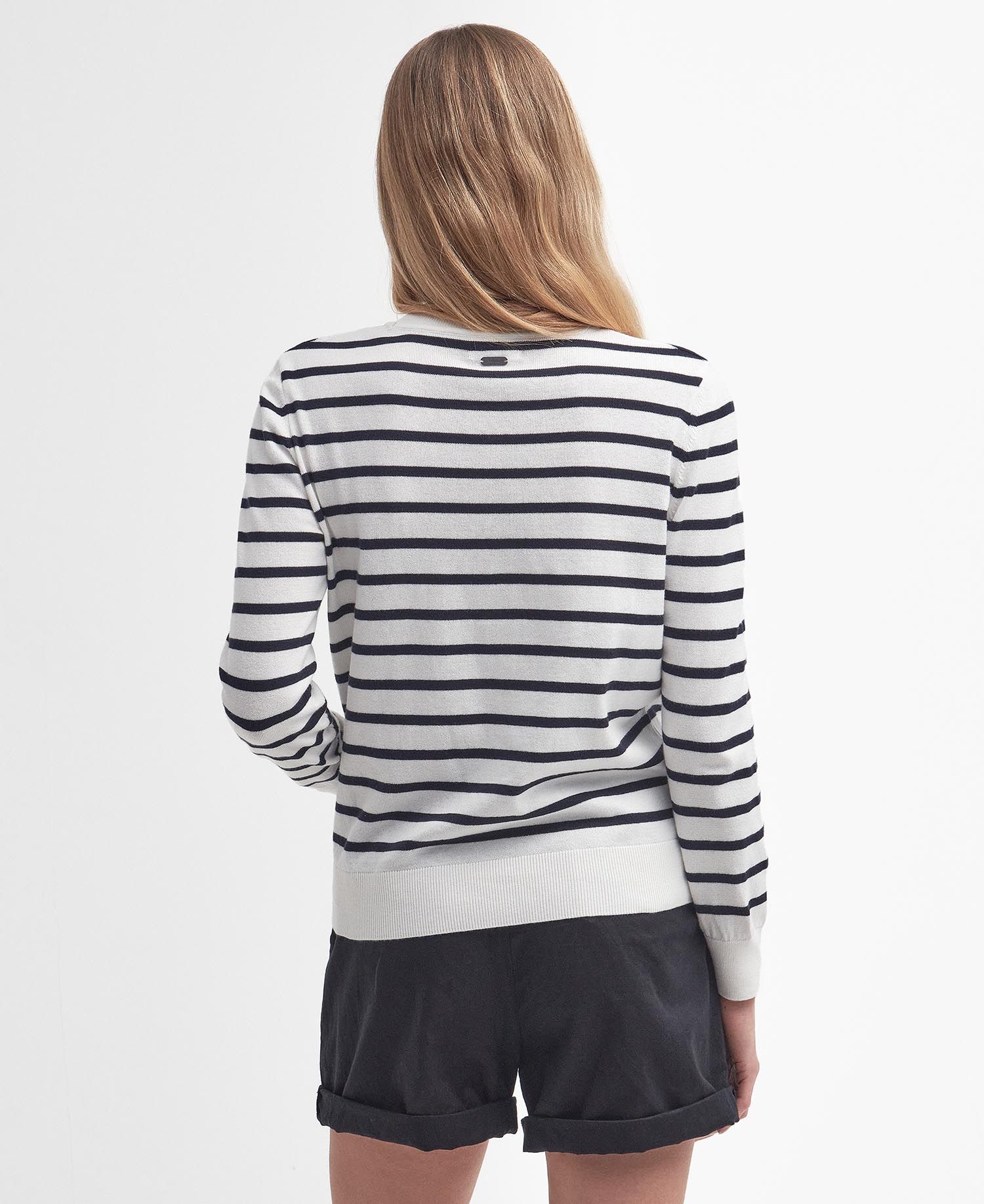 Ellewood Striped Crew Neck Jumper Cloud Navy