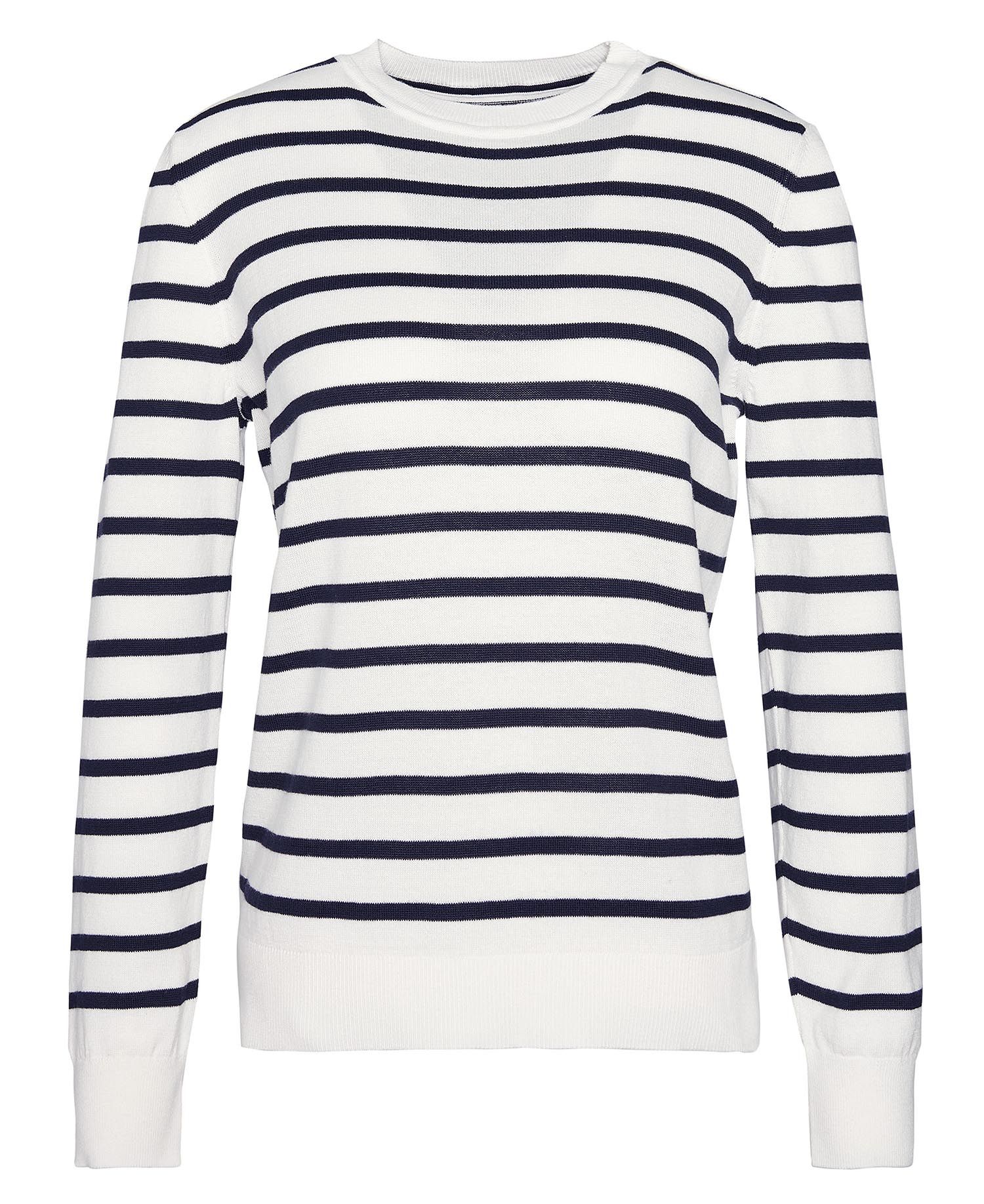 Ellewood Striped Crew Neck Jumper Cloud Navy