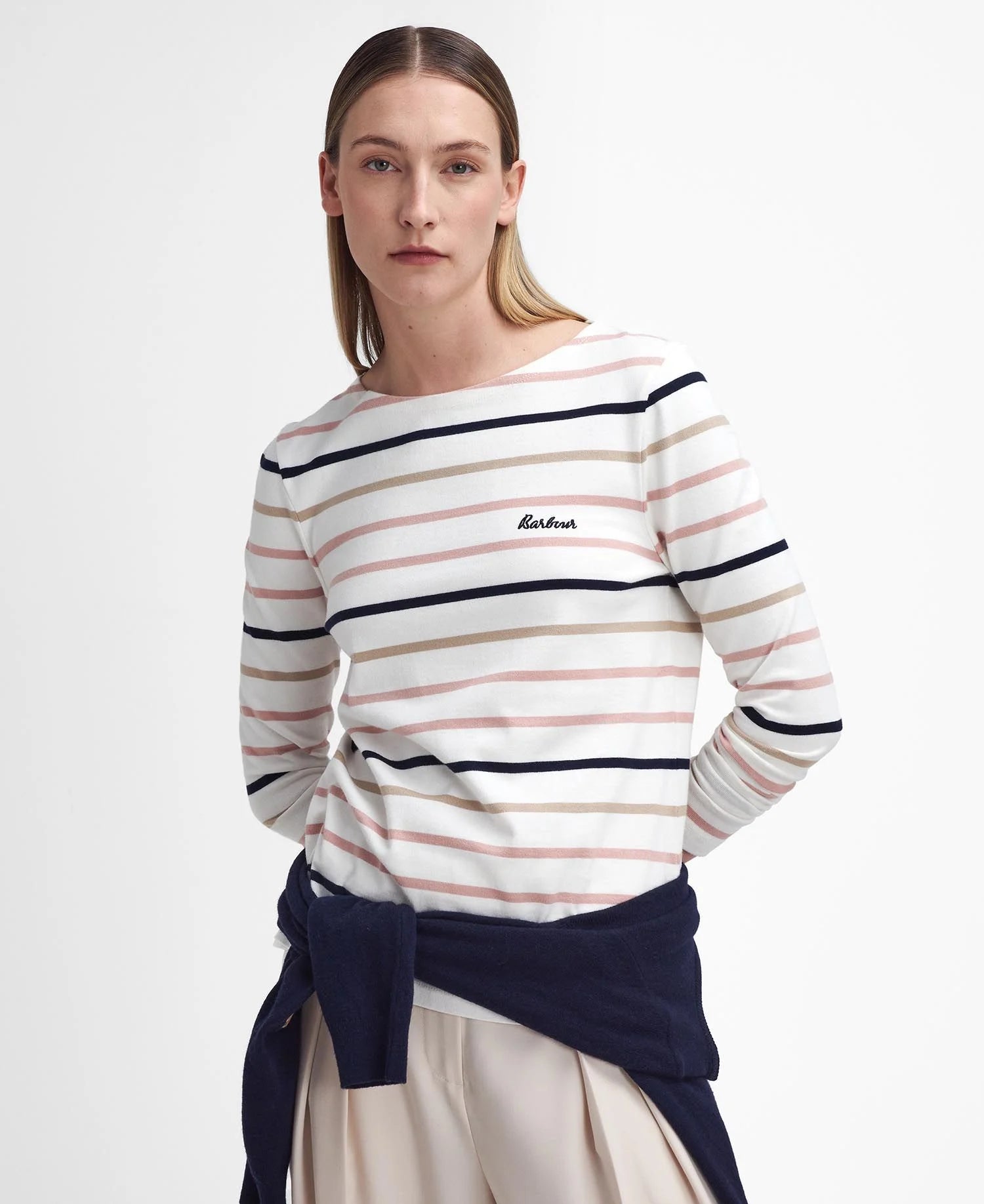 Hawkins Striped Long-Sleeved T-Shirt Cloud Stripe