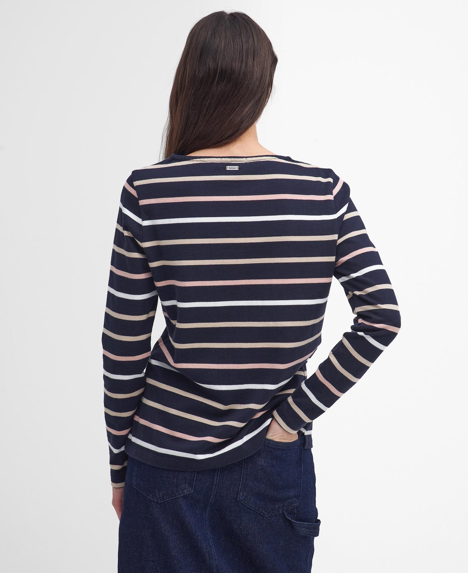 Hawkins Striped Long-Sleeved T-Shirt Navy Stripe