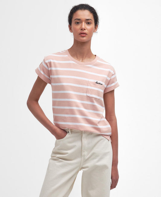 Barbour Otterburn Stripe T-Shirt Misty Rose