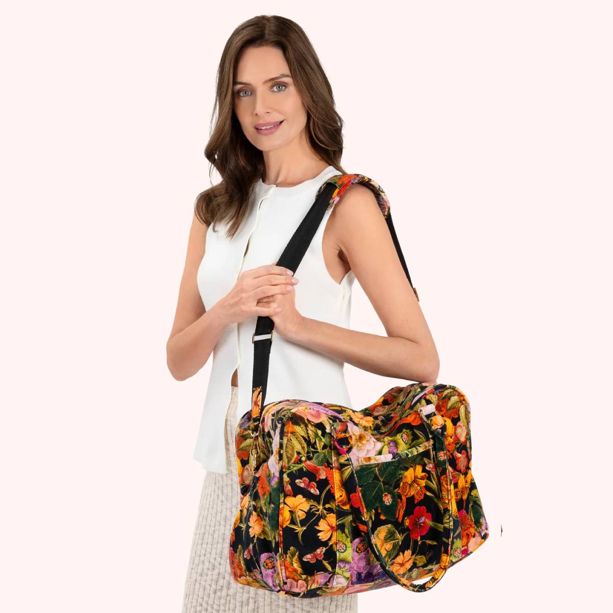 Luxe Weekender Bags - Midnight Posy