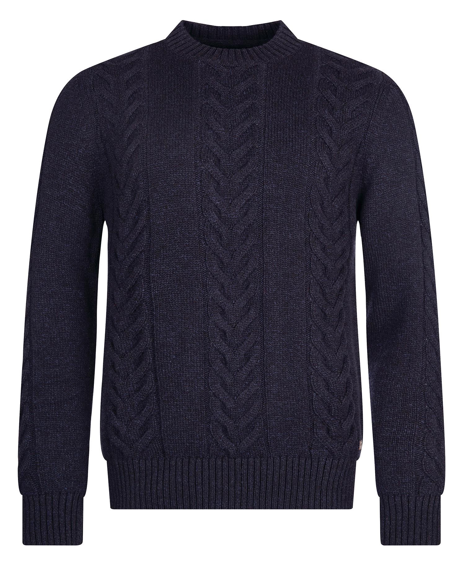 Essential Cable Knit Sweatshirt Navy Marl