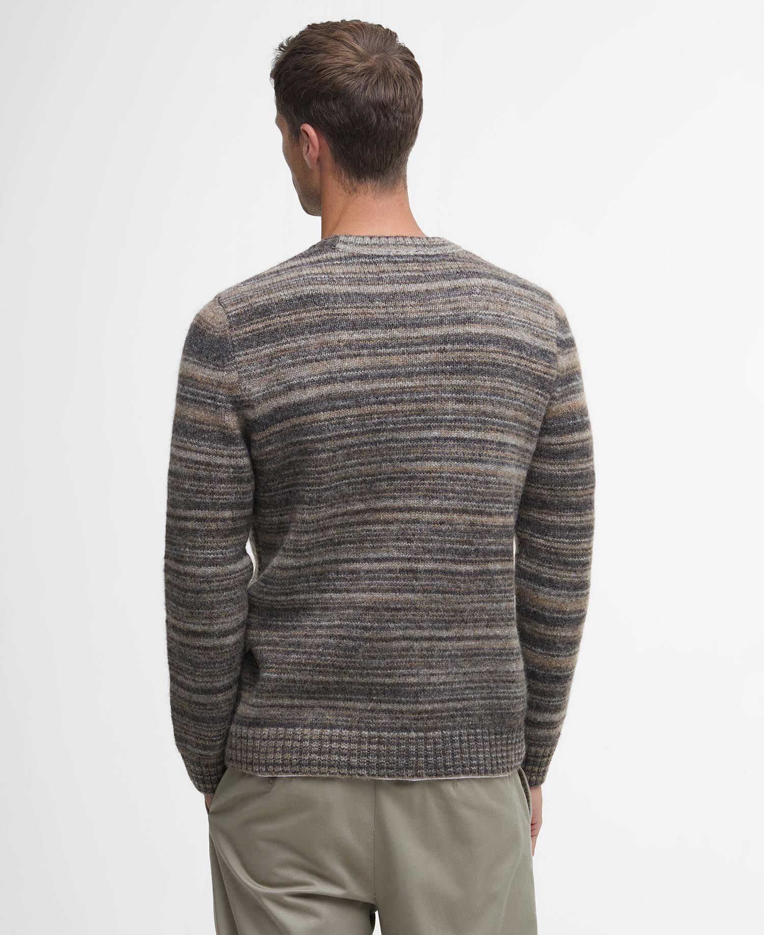 Pateley Striped Crew Neck Jumper Charcoal