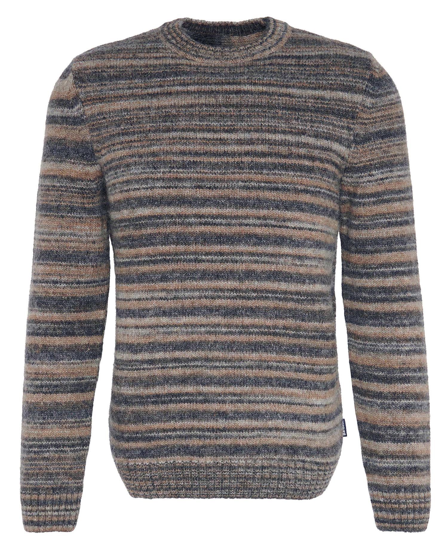 Pateley Striped Crew Neck Jumper Charcoal