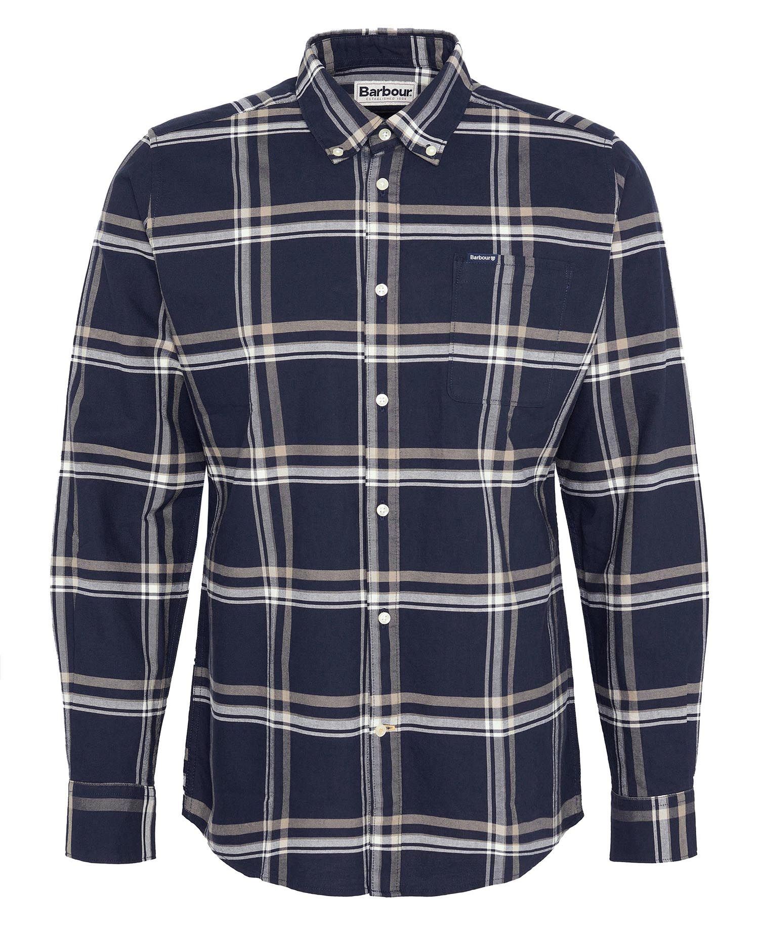 Nethertown Tailored Long-Sleeved Shirt Navy