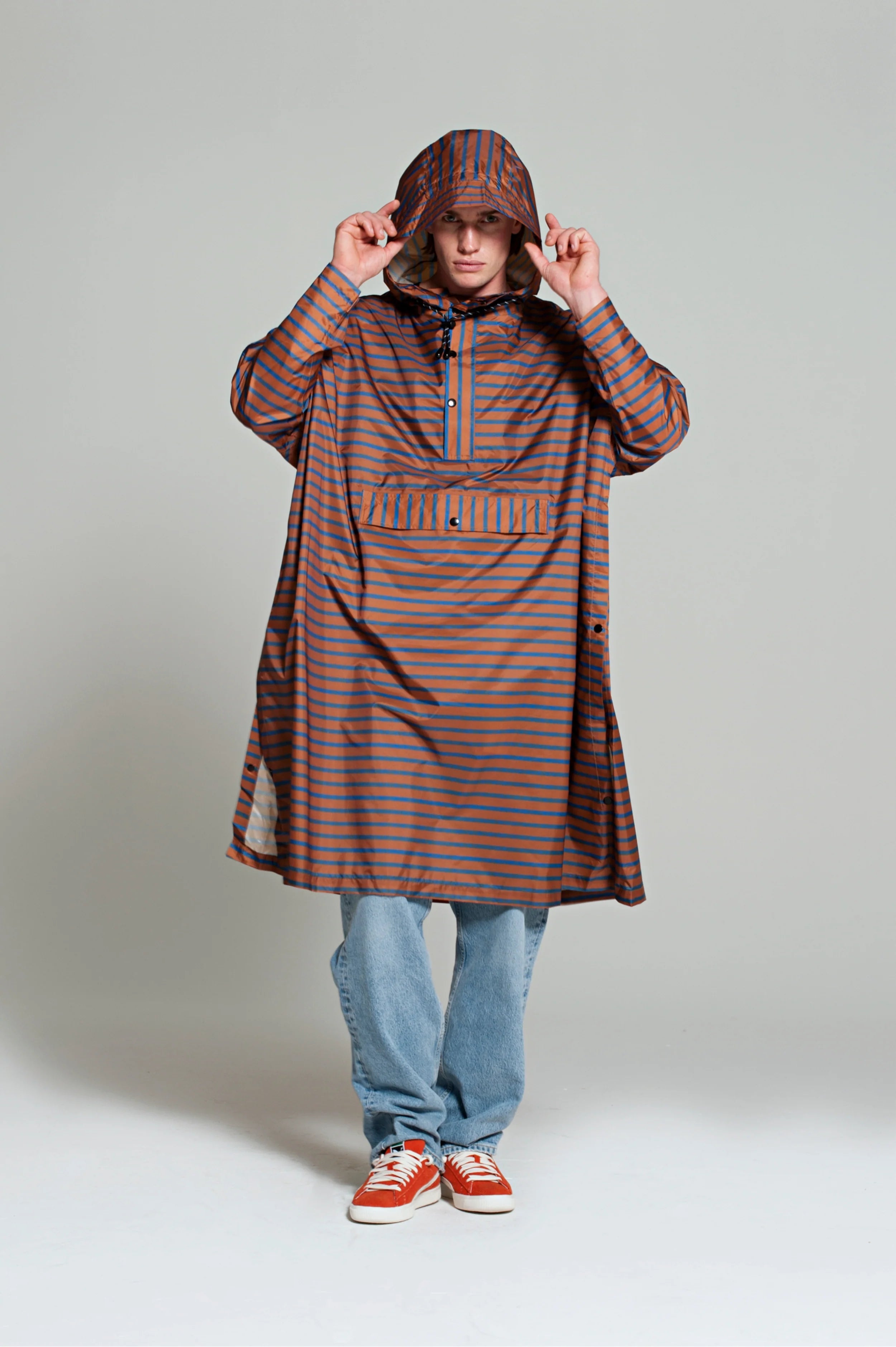 Breton Blue Rain poncho