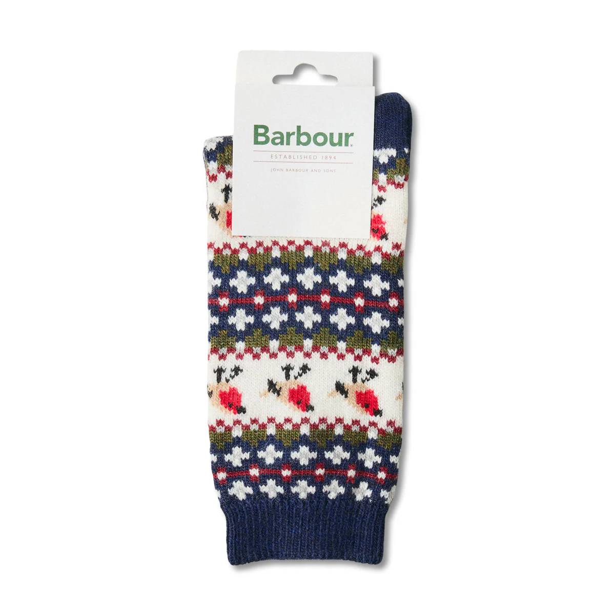 Robin Fair Isle Socks - Navy