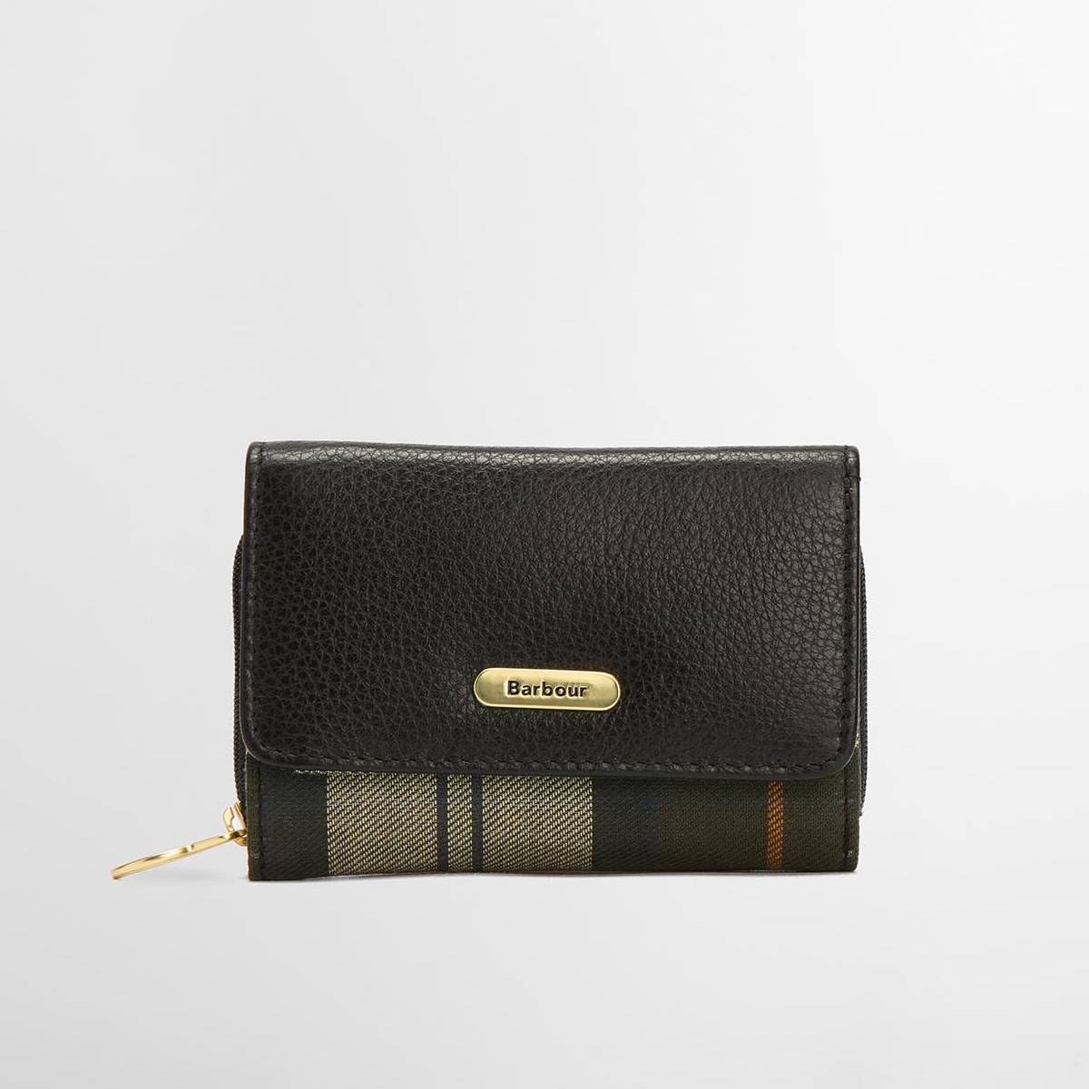 Rosa Leather French Purse - Black/Ancient