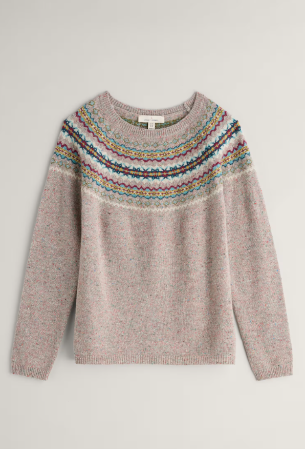 Seas Edge Jumper Harlyn Pink Grass Multi