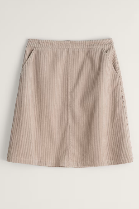 Dovetail A-Line Corduroy Skirt Birch