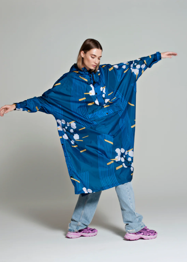 Japanese Blossom Rain Poncho