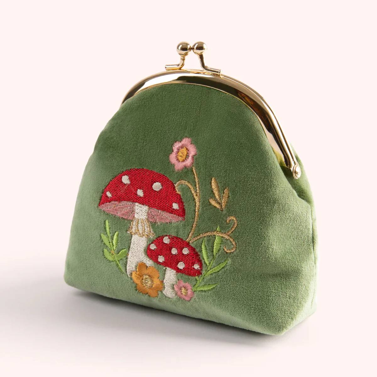Velvet Coin Purse - Toadstools