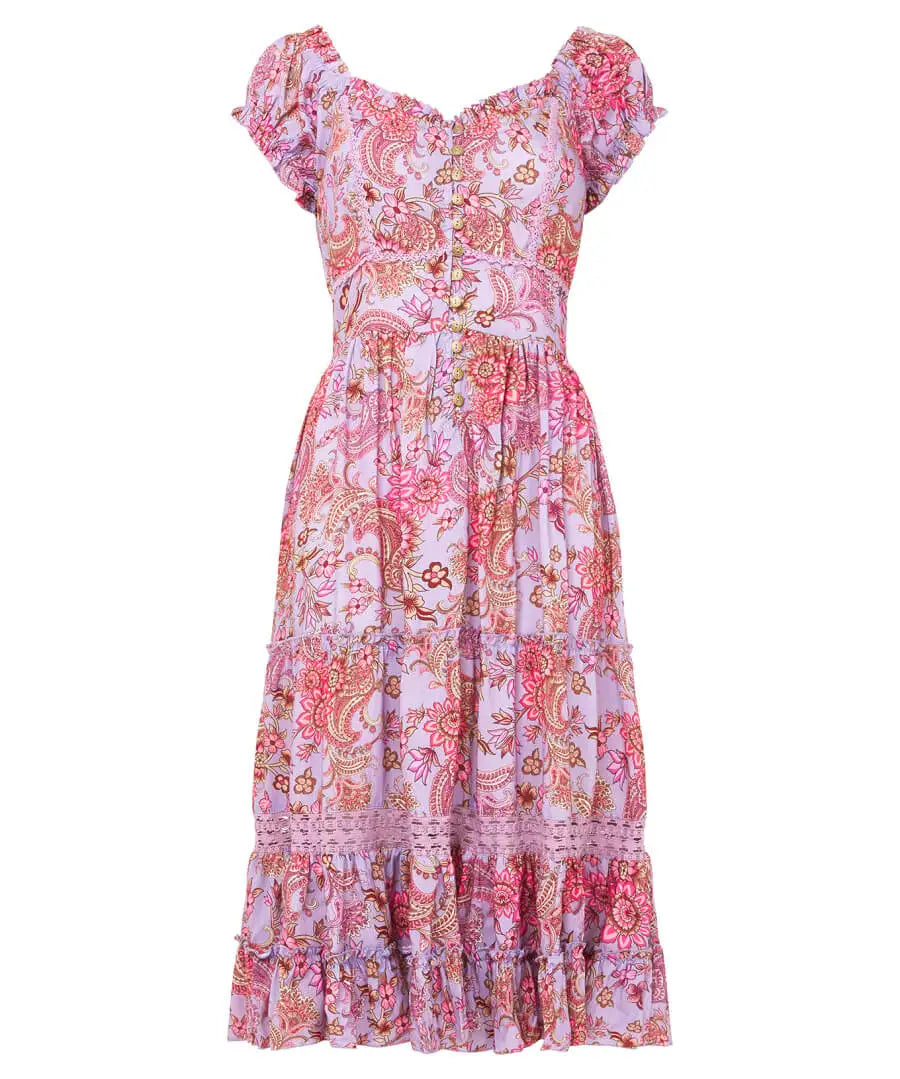 Joe Browns Ophelia Print Dress Lilac
