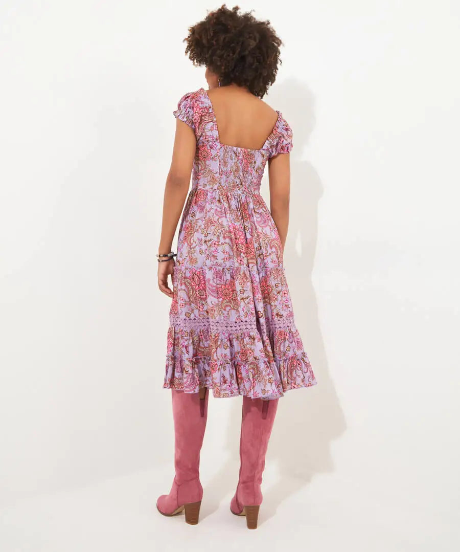 Joe Browns Ophelia Print Dress Lilac