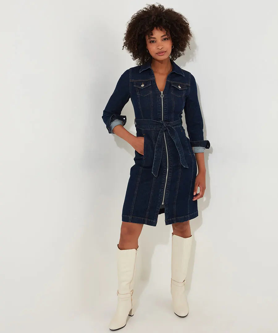 Joe's Favourite Denim Dress Petite Blue