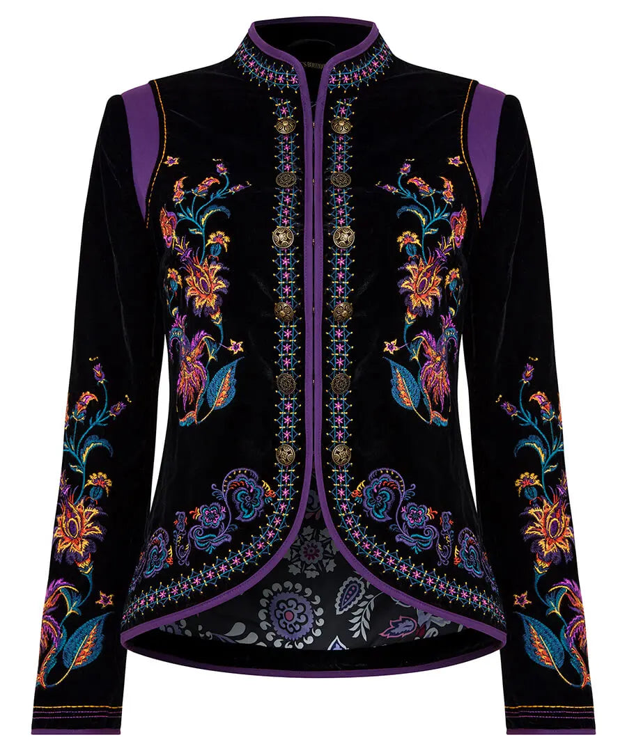 Show Stopper Embroidered Boutique Jacket Black