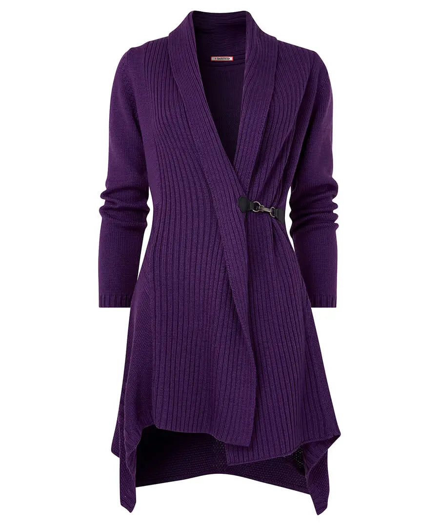 Fabulous Buckle Cardigan Purple