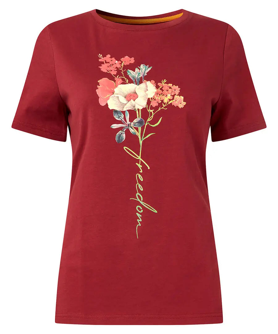 Autumn Florals T-Shirt Berry