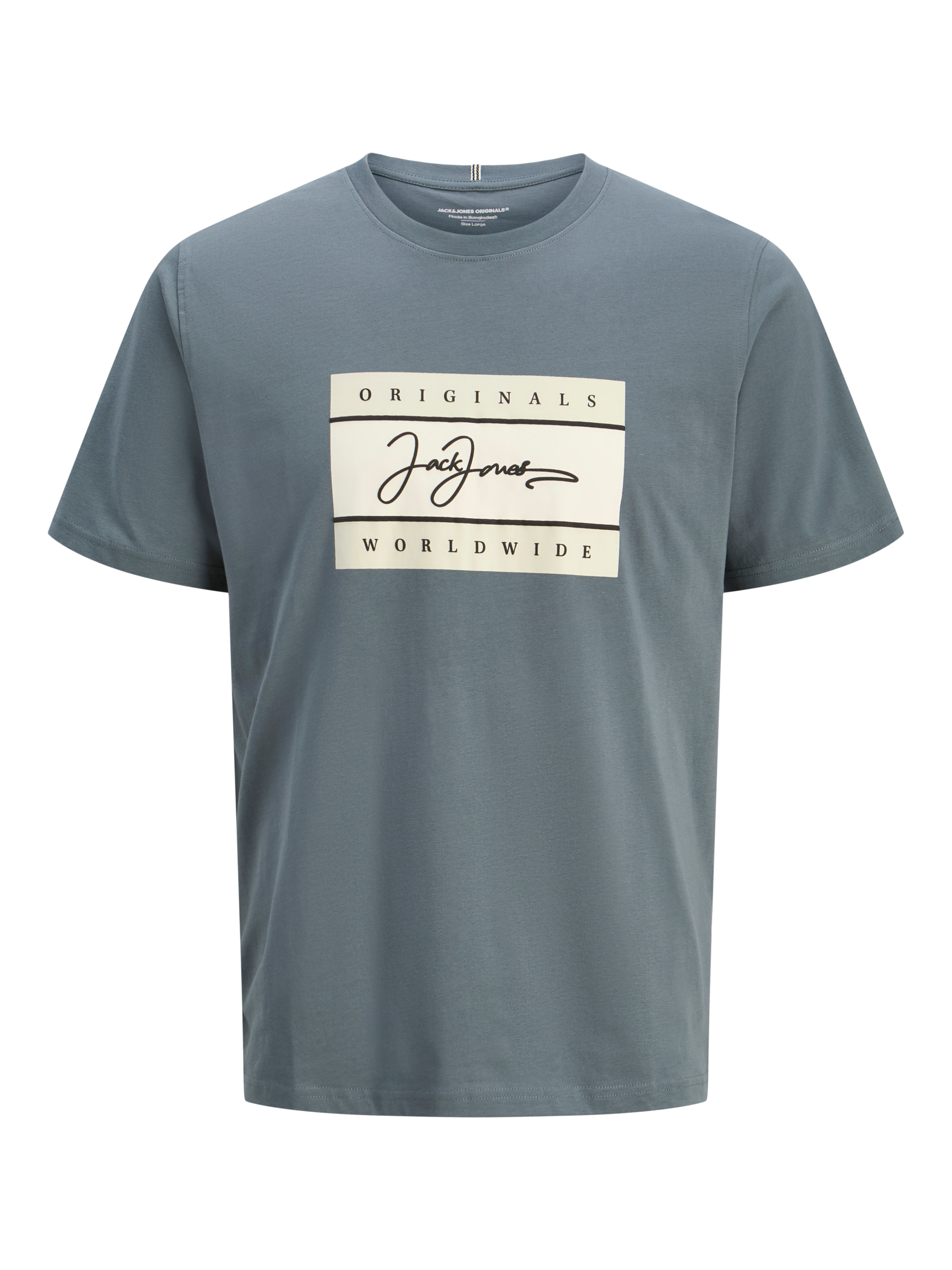 Jorfrederiksberg Box Script Tee Ss Crew Stormy Weather