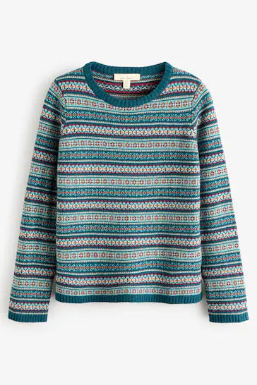 Percella Cove Fair Isle Jumper Wheal Towan Seashore Mix