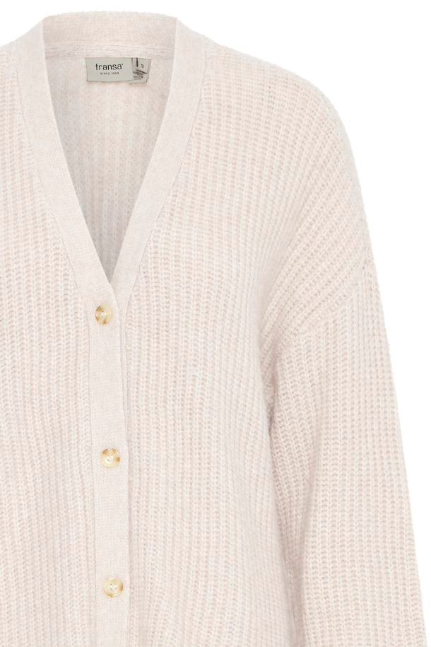 Fransa Beverley Cardigan Limestone Melange