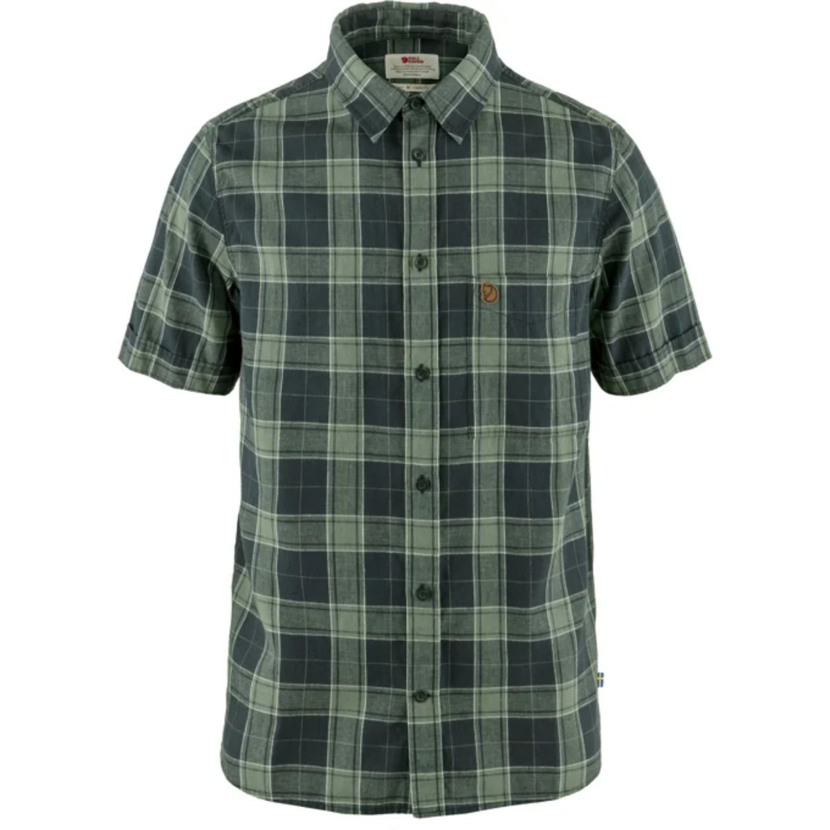 Övik Travel Shirt Dark Navy-Patina Green